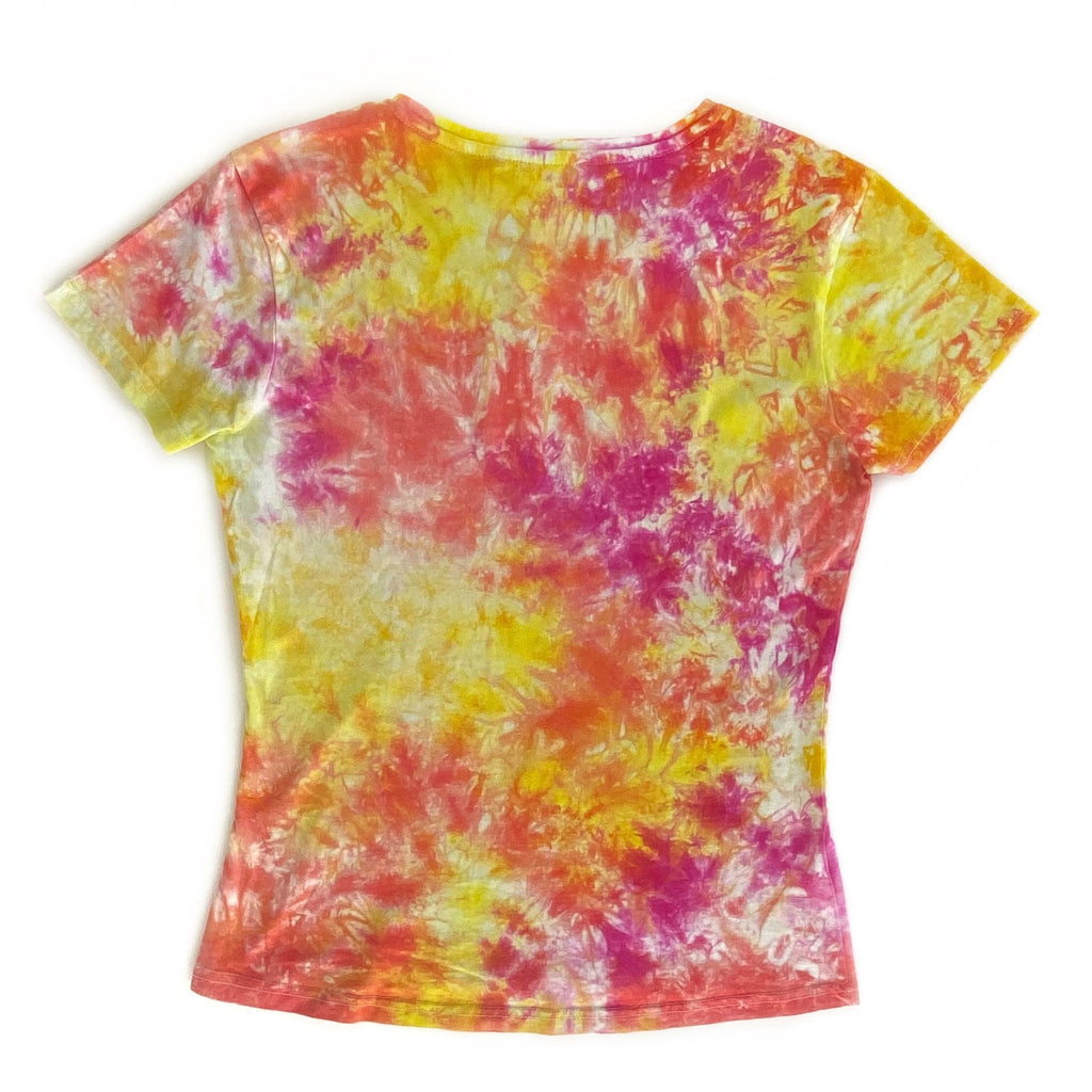 100% Organic Cotton Hand dyed Tie Dye style T-shirt back view