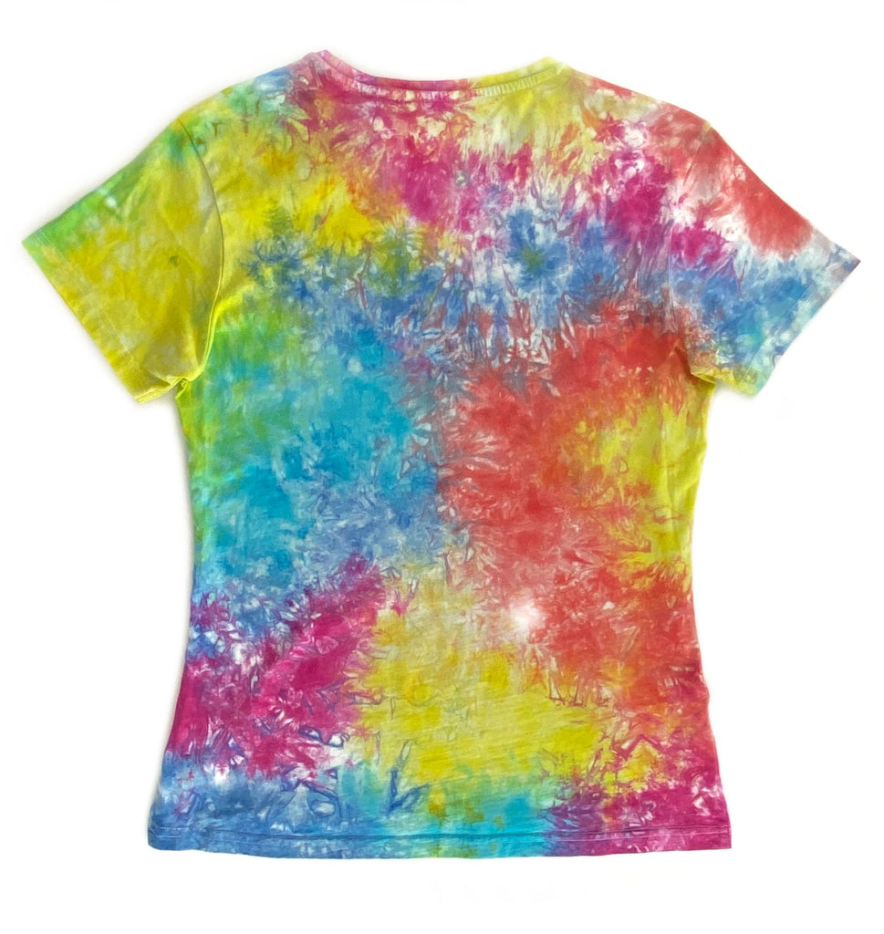 100% Organic Cotton Hand dyed Tie Dye style T-shirt back view