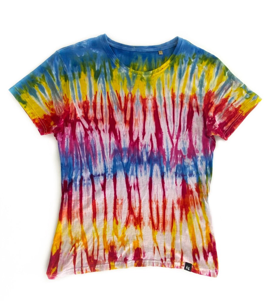 100% Organic Cotton Hand dyed Scrunch style T-shirt front view