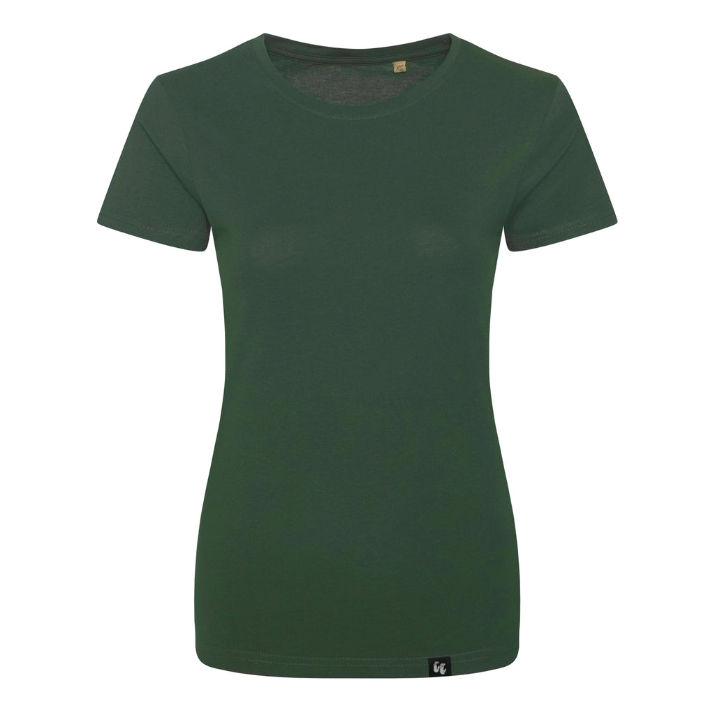 Women's 100% organic cotton Bottle Green t-shirt 