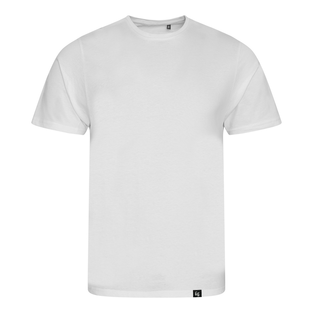 Men's 100% organic cotton white t-shirt