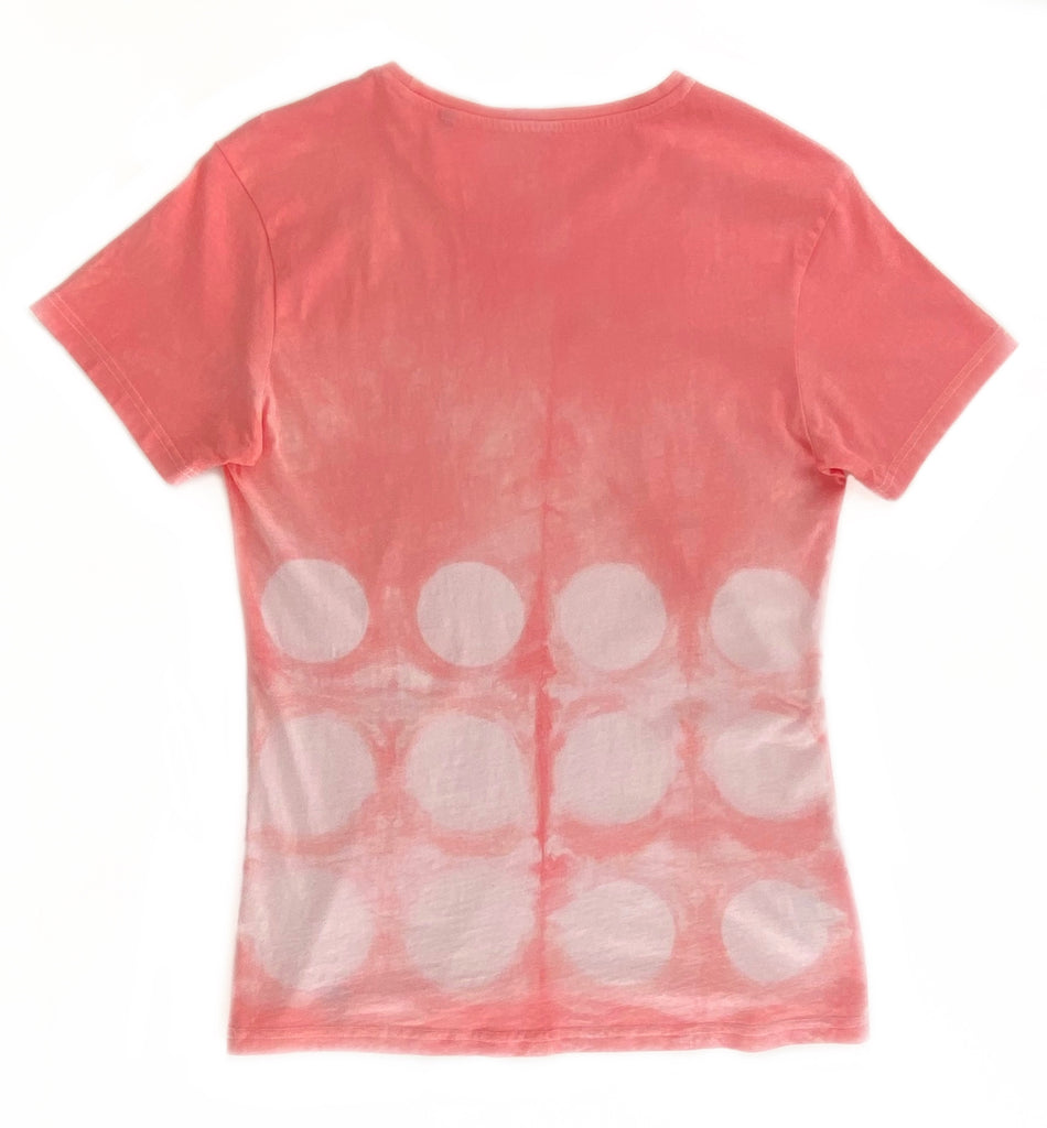 100% Organic Cotton Women’s Shibori Hand dyed T-Shirt Large Size back