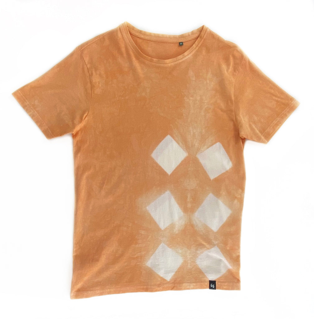 100% Organic Cotton Men’s Shibori Hand dyed T-Shirt Medium Size front
