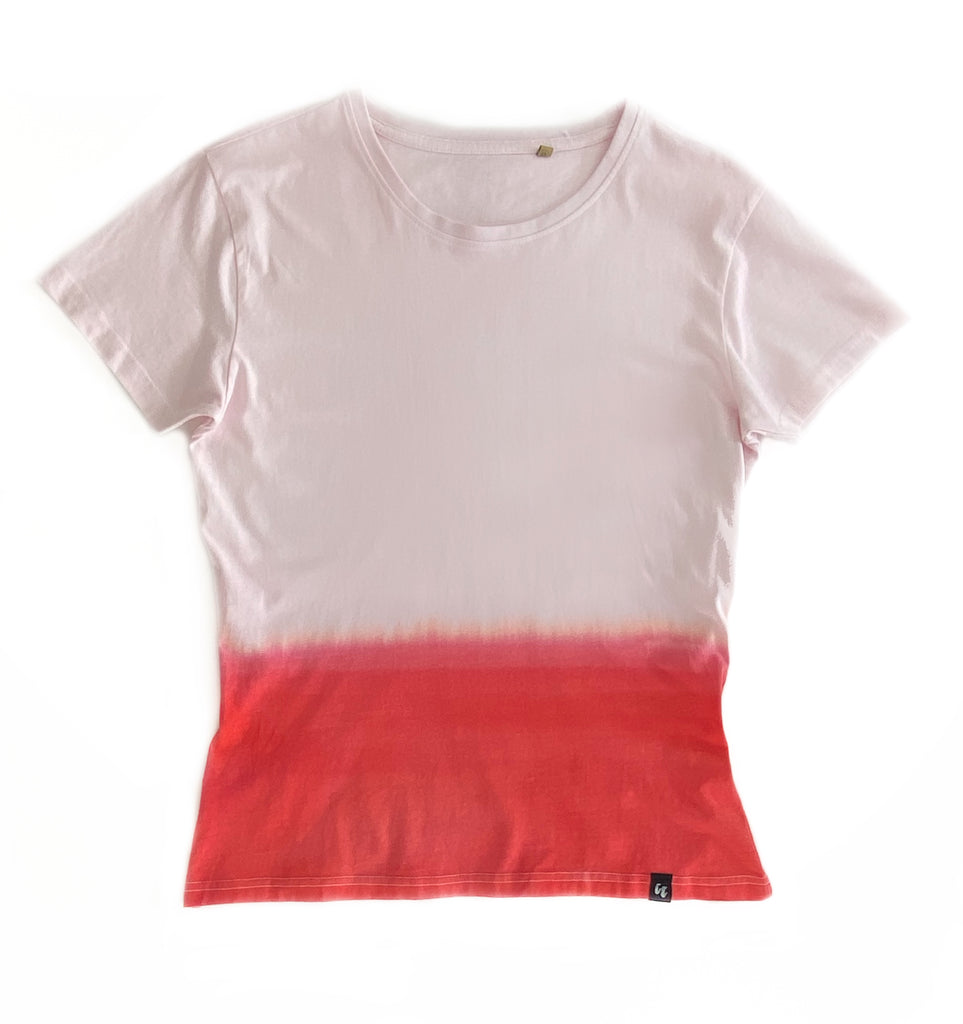 100% Organic Cotton Women’s Hand dip dyed T-Shirt Medium Size front