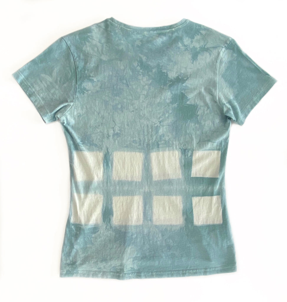100% Organic Cotton Women’s shibori Hand dyed T-Shirt Large Size back