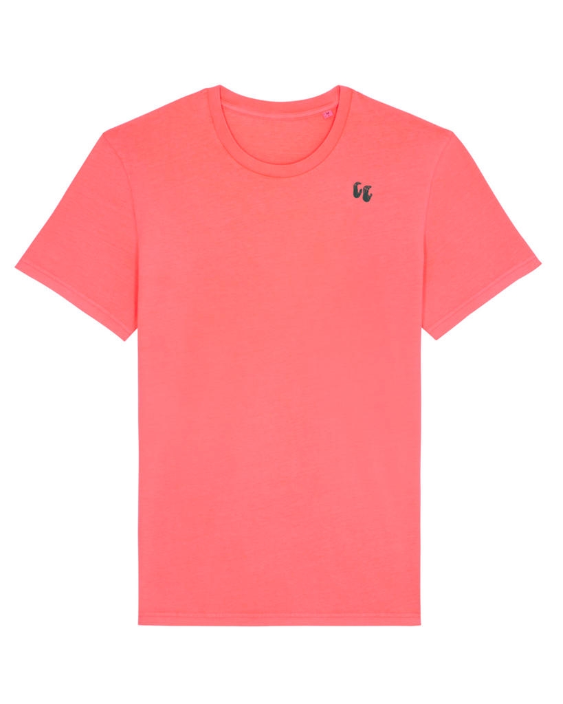 100% Organic Cotton Garment Dyed Pink Crush T-shirt