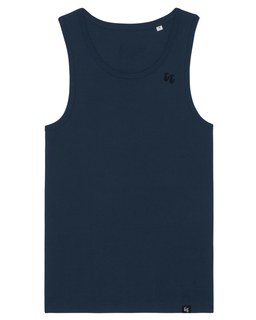 Men's 100% Organic Cotton Tank Tops Classic Edition in french navy