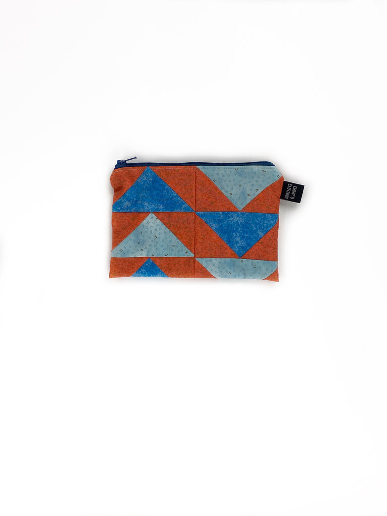 Medium Hand Made Pouch back Red and blue | Crimp'd Clothing