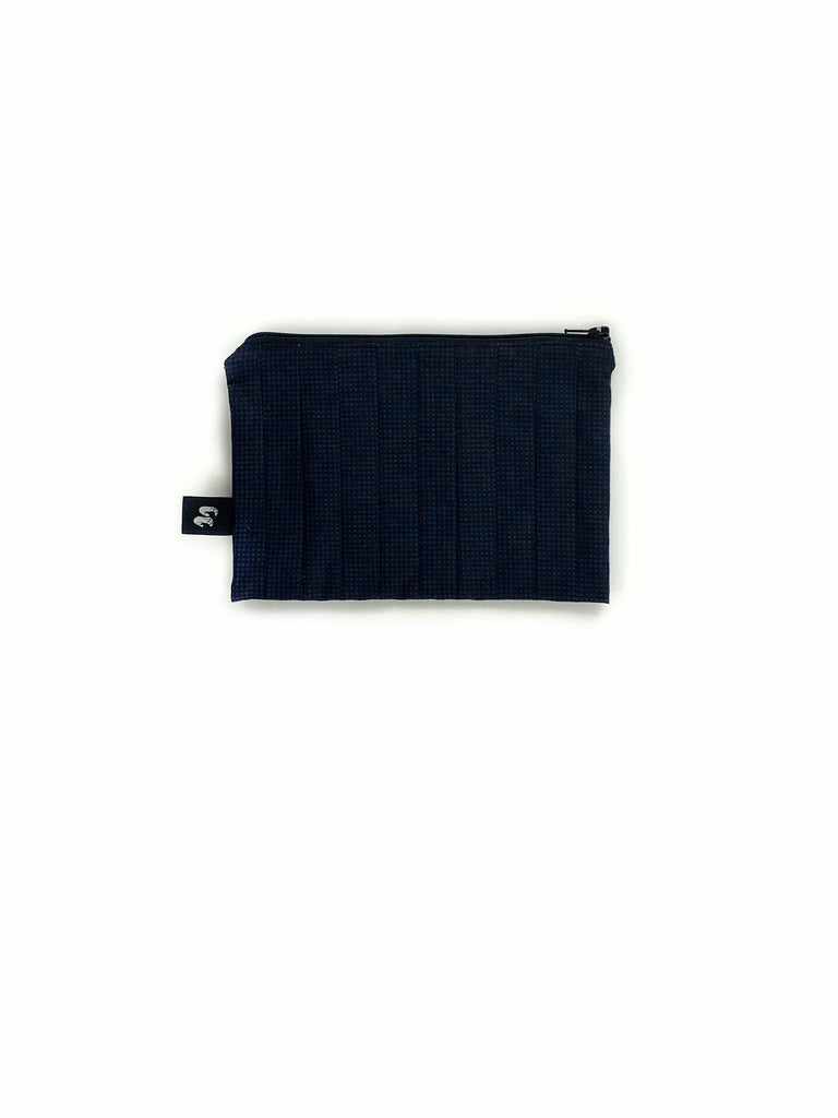 Medium Hand Made Pouch front Black | Crimp'd Clothing
